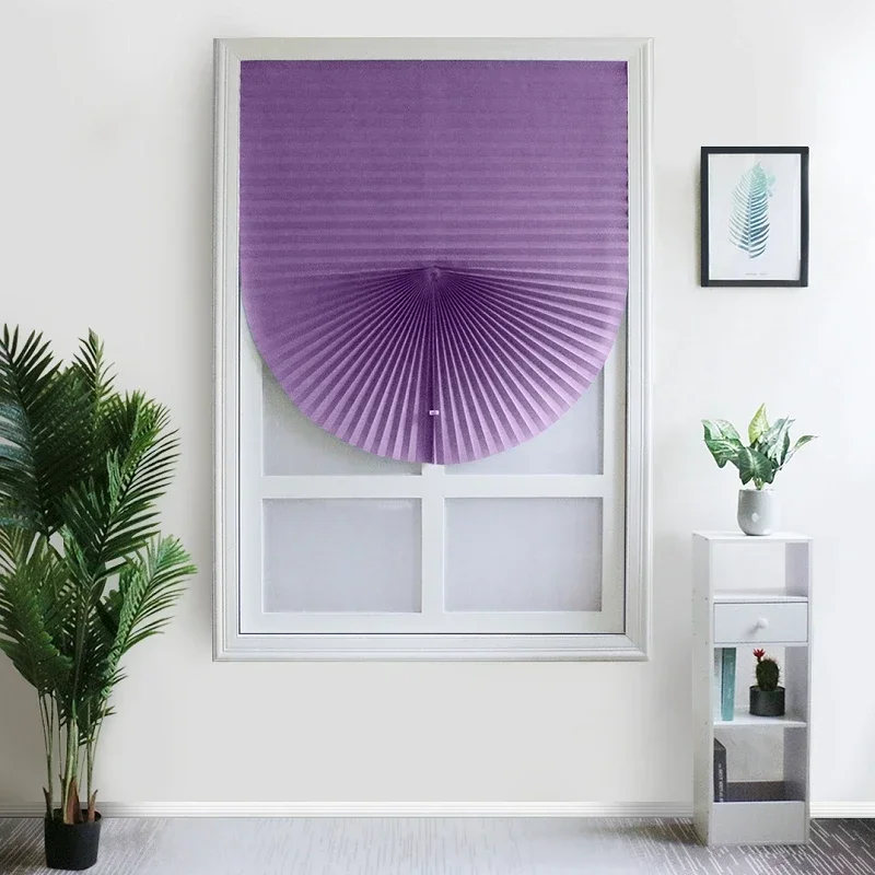 Blind for Window Self Adhesive Pleated Blinds Cordless No Drill Fabric Blinds Room Darkening Shades Blackout Shades for Bathroom image 3