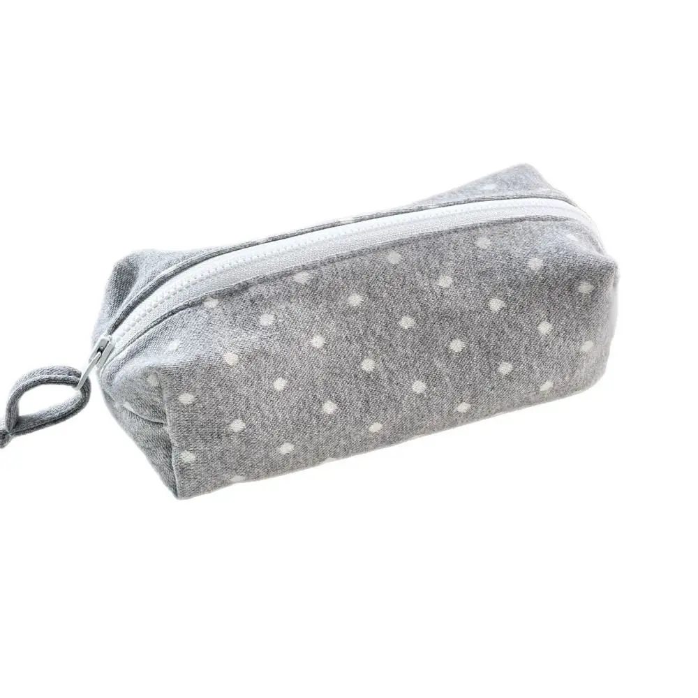 Multi-functional Polka Dot Design Pencil Case Large-capacity Soft Touch Pen Bag Stationery Organizer School Office