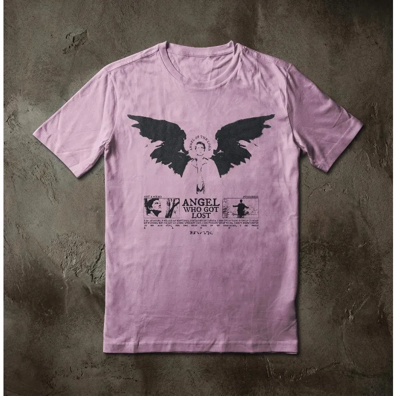 Celestial Fallen One Tee, Winged Outcast Super Natural Protector Shirt All-season casual comfortable base layer T-shirt unisex.