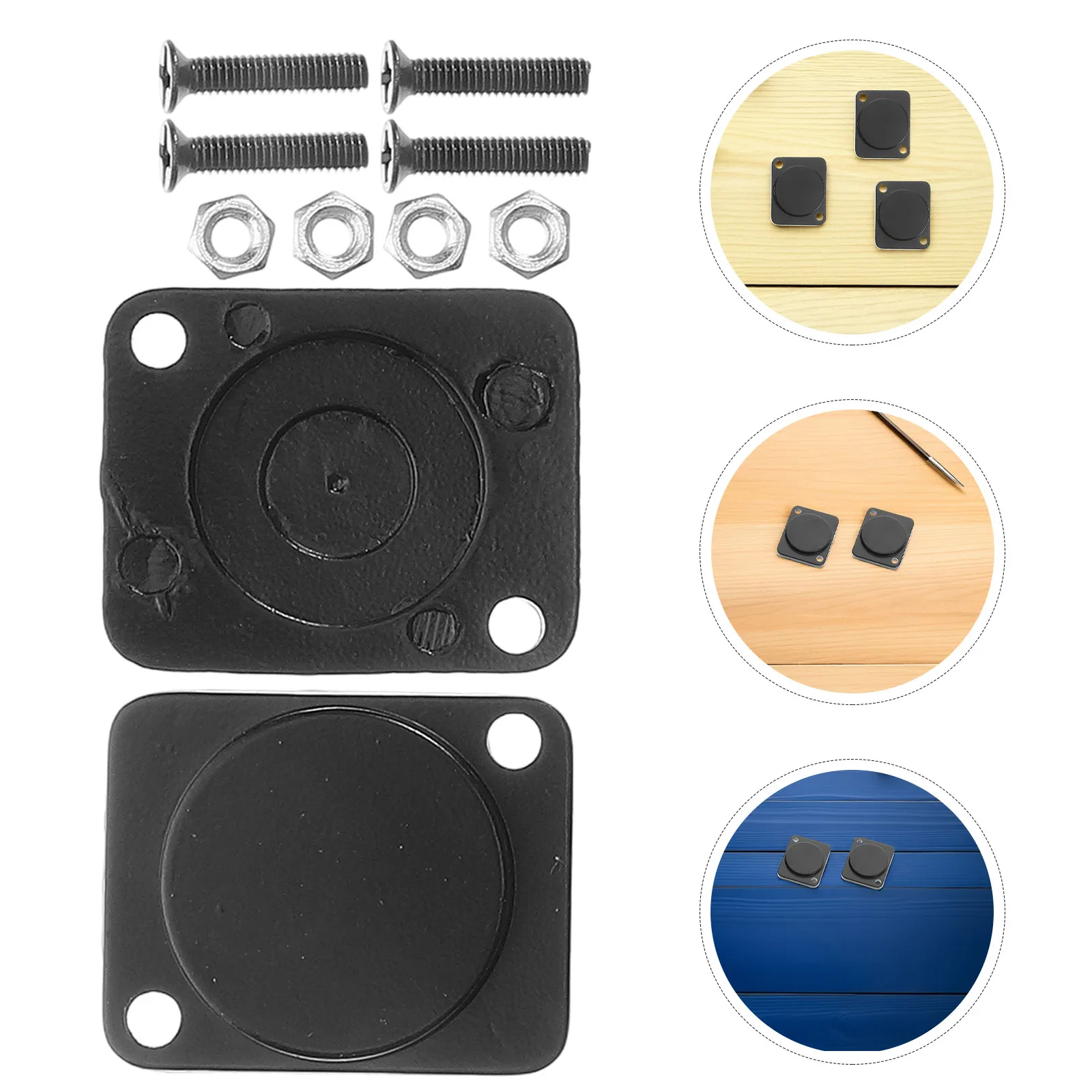 12Pcs D Size Metal Blank Wall Plate for Audio Video Equipment Rack Panel Filler Plate Zinc Alloy Blank Cover Studio Stage