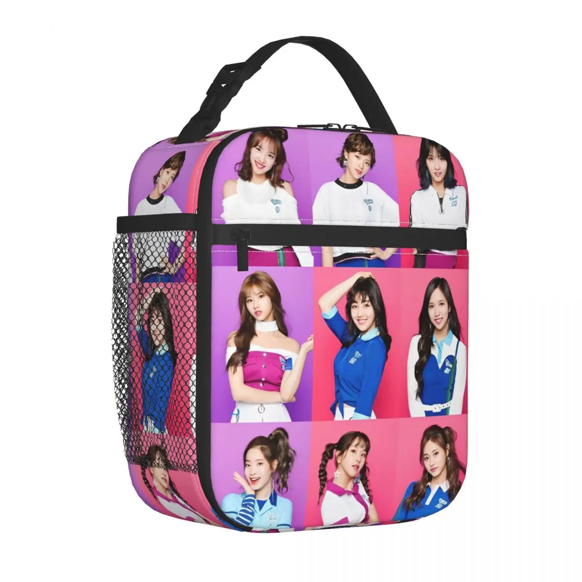 K-POP-TWICE Idol Pattern Insulated Lunch Bag Storage Food Box Portable Cooler Thermal Lunch Boxes For School Office