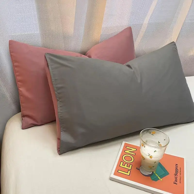 Thickened Washed Cotton Pillowcase Flannel Summer Season Student Dormitory Pillow Cover Comfortable Breathable Allergy Free