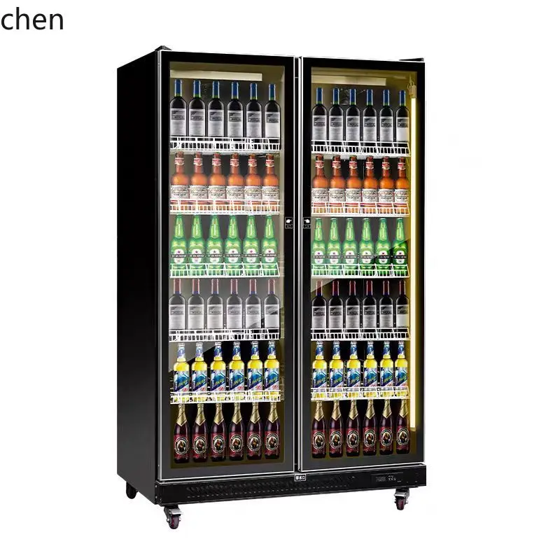 HTT เครื่องดื่มเบียร์อินเทอร์เน็ตคนดังตู้โชว์ไวน์ตู้แช่แข็งซุปเปอร์มาร์เก็ตระบายความร้อนด้วยอากาศตู้แช่แข็งสามประตู