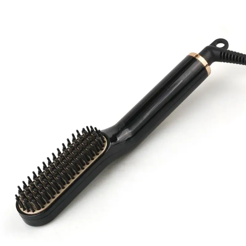 TAIGH-Men' S Beard Comb Hot Heated Comb Hair Straightening Brush Multifunctional Straightener Quick Hair Styler US Plug