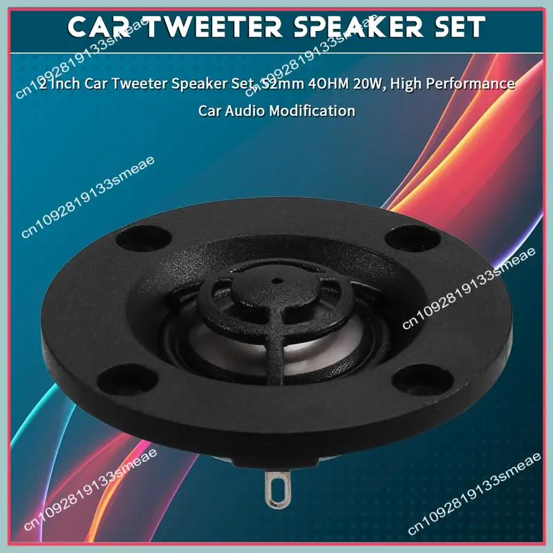 N94R Set Speaker Tweeter Mobil 2 Inci 52Mm 4OHM 20W Modifikasi Audio Mobil Performa Tinggi