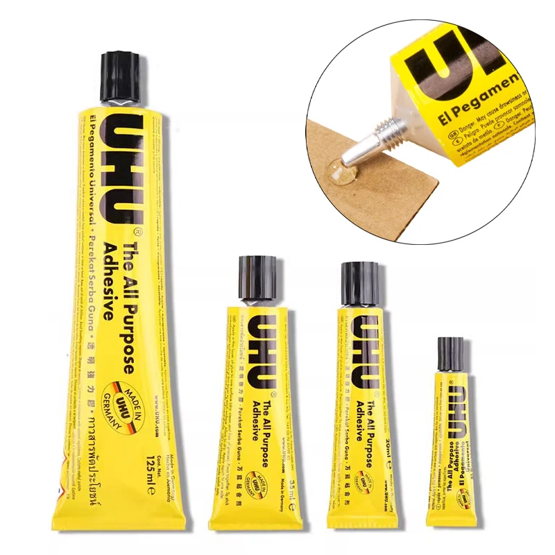 UHU Germany Super Glue Handmade Transparent Wood Glue Multifunctional Shoe Repair Strong Adhesive Specific Plastic Soft Adhesive