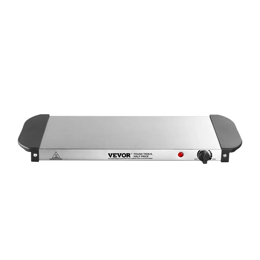 

Electric Warming Tray Buffet Food Warming w Temp Control Stainless Steel