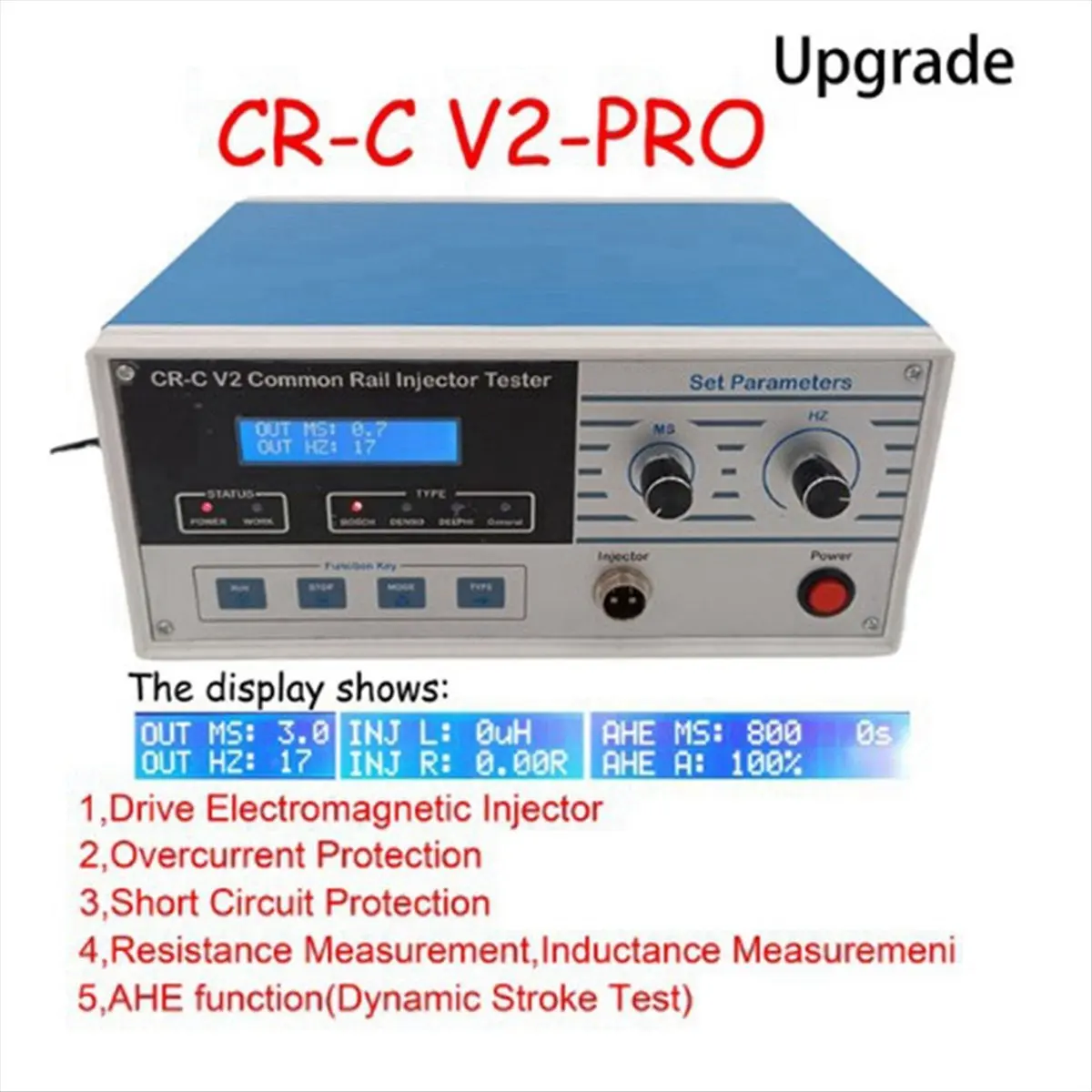 【~ New A26M】Drive Tester -C V2 Common Rail Injector Test Machine Equipment for US Plug