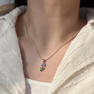 6 Büyük satış, kolye kolye, mor-no. 4