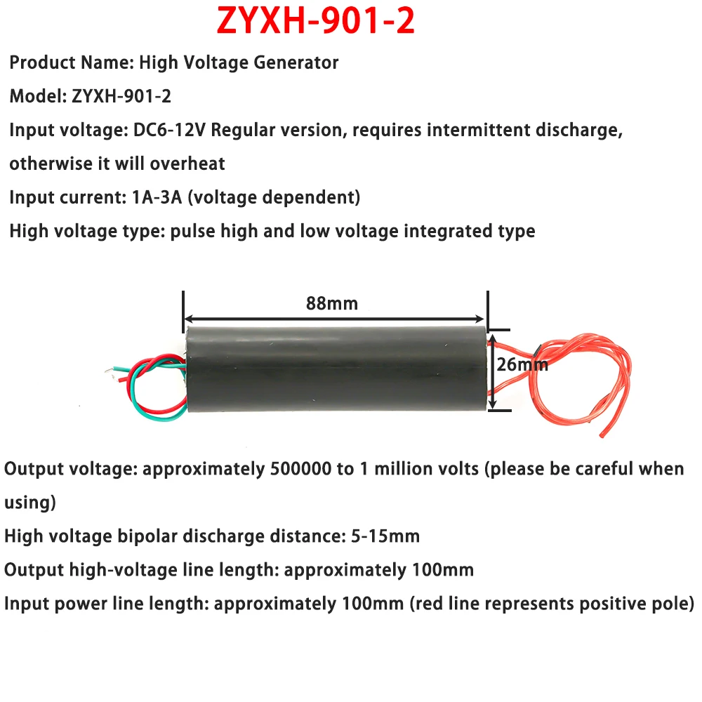 DC 3.7V-6V DC6V-12V to 800KV 1000KV Boost Step Up Module High Voltage Generator Ignition Coil Pulse Power Module Igniter DIY Kit