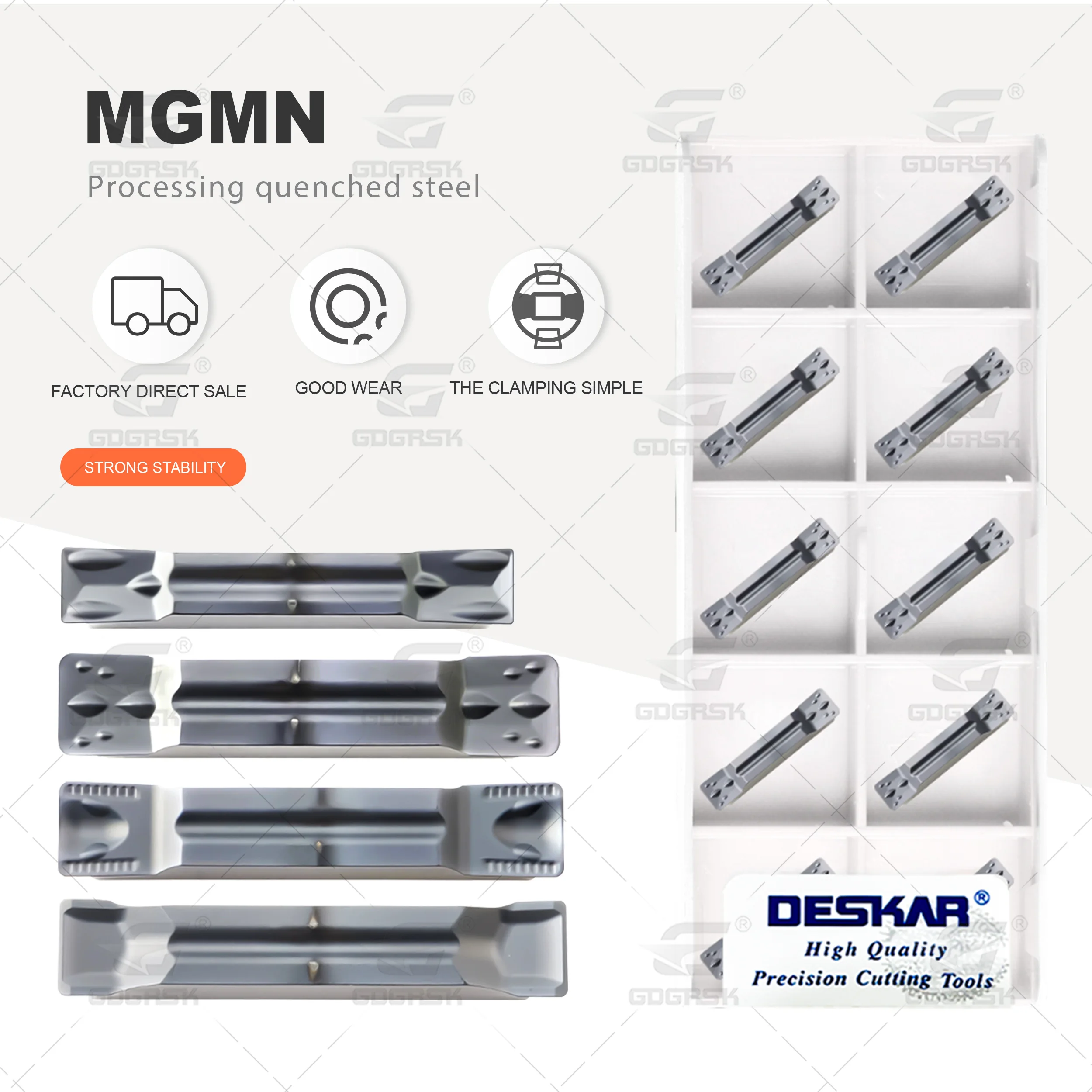 

DESKAR 100% Original CNC Lathe Groove Cutting Blades MGMN150/200/250-G MGMN300/400/500-M/DR LDA Groove Type Universal Material