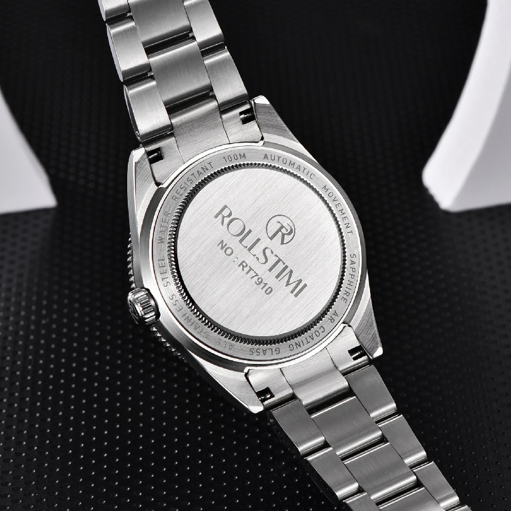 2025 جديد رولز تيمي الجليد الأزرق الهاتفي كرونوغراف ساعة كوارتز رياضية فاخرة الرجال الياقوت مرآة مقاوم للماء ساعة اليد الموضة #6