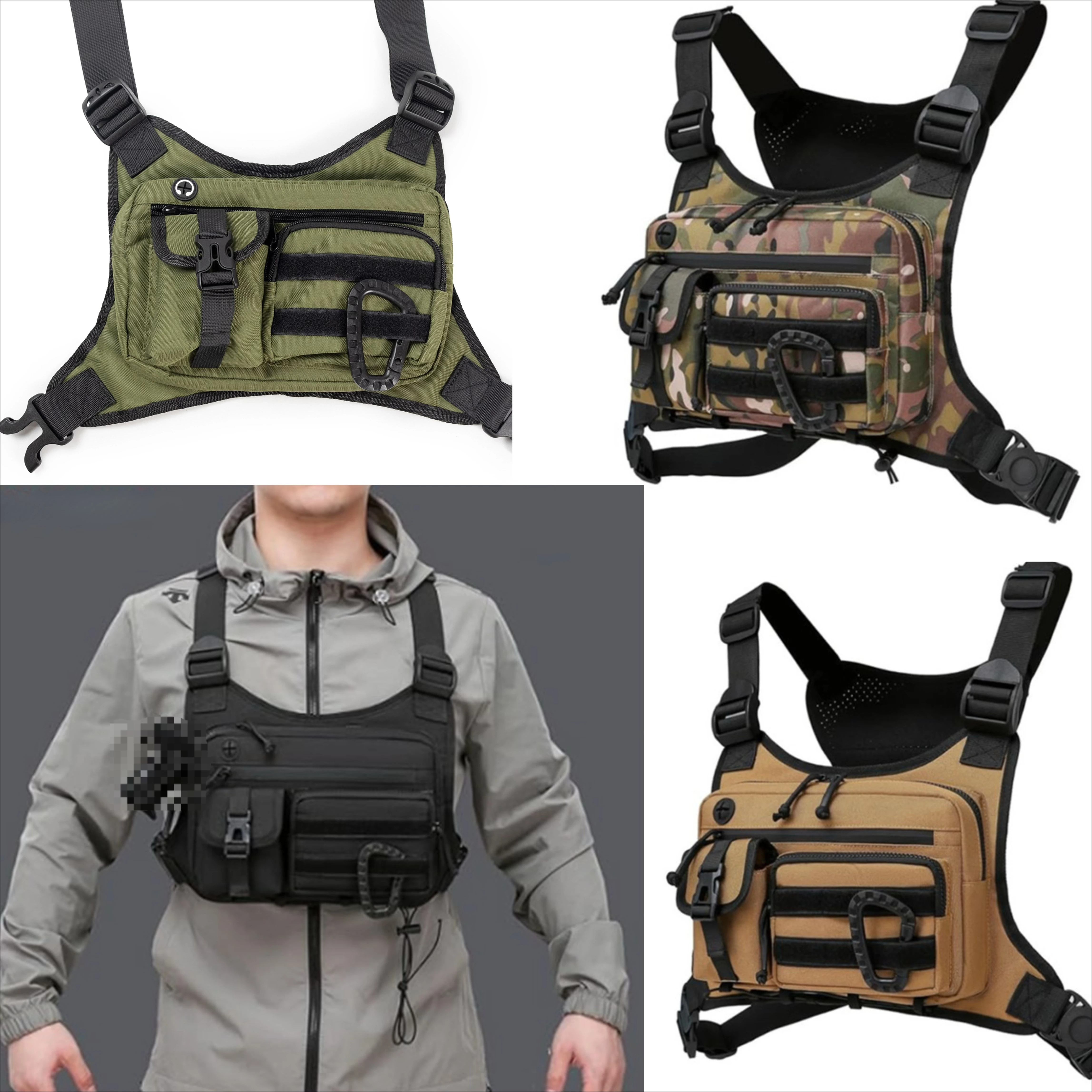 

Мужская тактическая нагрудная сумка, уличный тактический жилет, EDC, спортивный велосипедный жилет на открытом воздухе, многофункциональный рюкзак