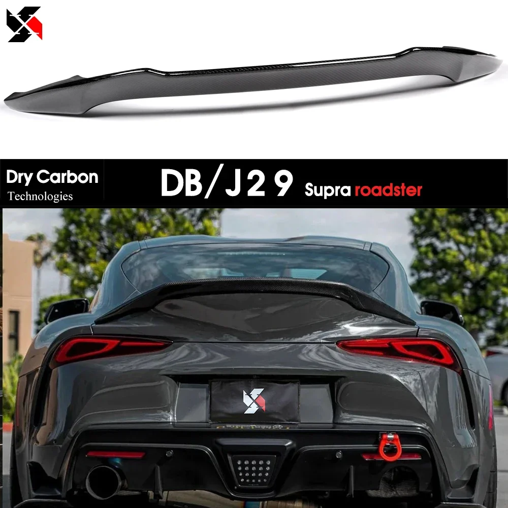 

Dry Carbon Fiber Rear Trunk Boot Lip Wing Spoiler Ducktail For Toyota New Supra DB / J29 2019+ Car Exterior Decoration Body Kit