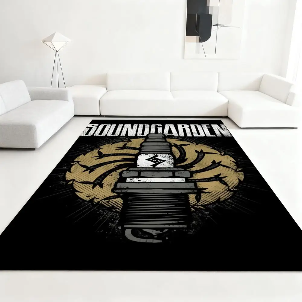 

cool Rock Band-s-Soundgardens Floor Mat Soft Thickened Absorbent Non-Slip Bedroom Living Room Door Mat Home Decor Flannel Rugs