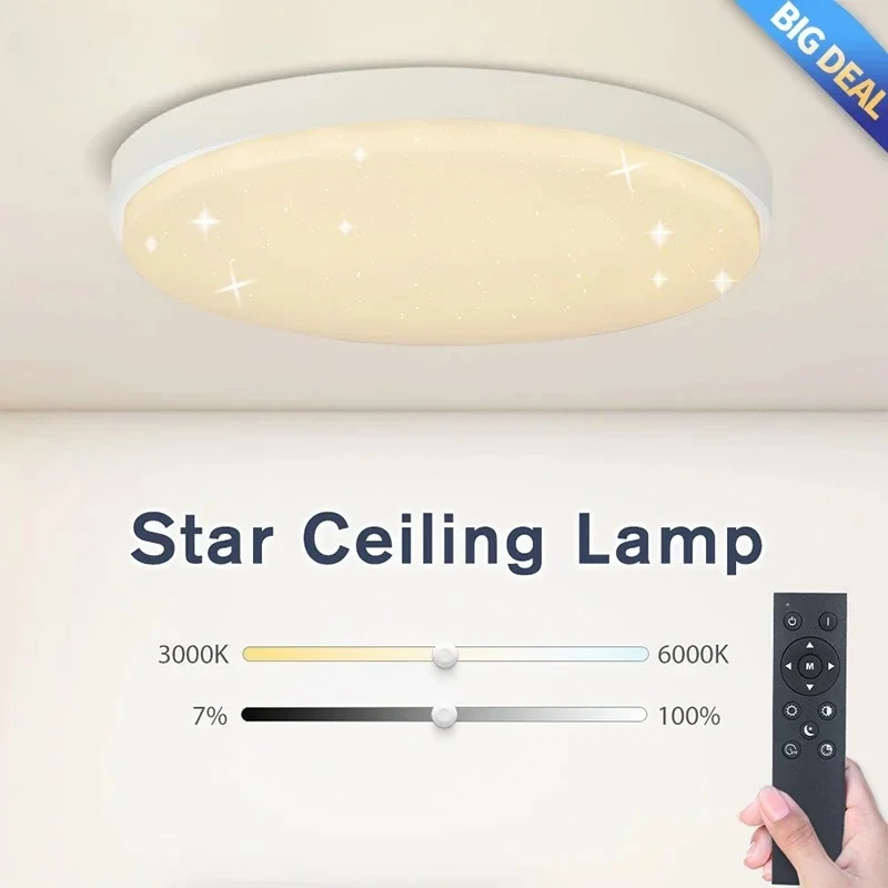 Modest LED Starry Sky Ceiling Light Home Indoor Decor Lustre Fixture Home Appliance 36W 42W AC 85V-265V Remote Control Dimming