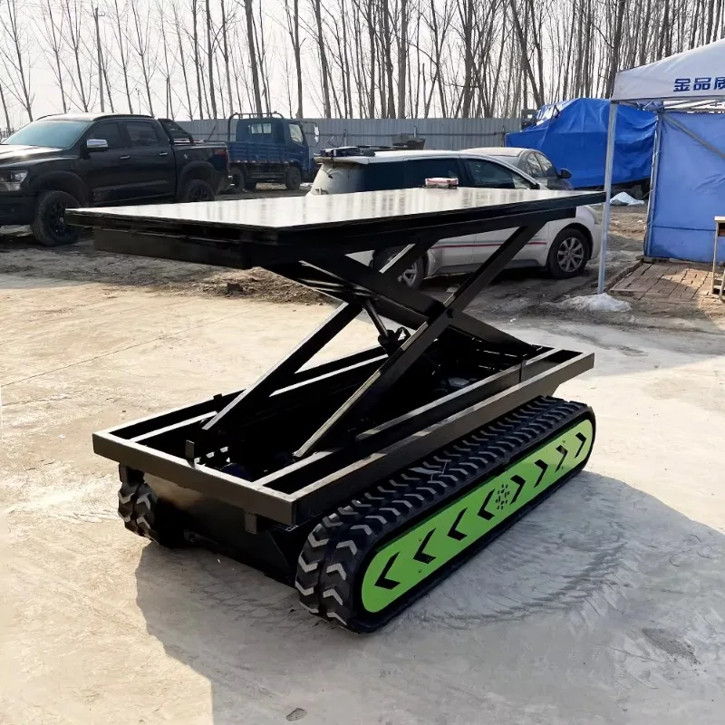 Hot Selling Remote Control Crawler Lift Platform Vehicles For Construction Site