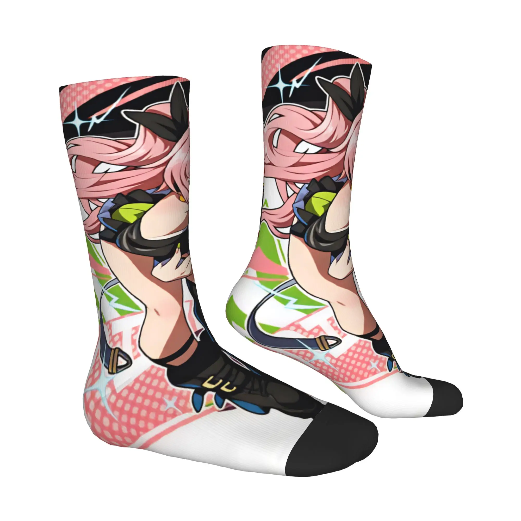 Z-Zenless Z-Zone Z-Zero Anime Men Women Crew Socks Unisex Kawaii 3D Printing Game Dress Socks