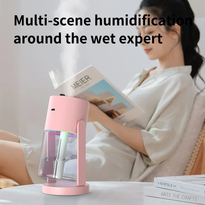 2024 Popular Usb Ultrasonic Cool Mist Humidifier 7 Color Led Lights Portable Aromatherapy Essential Oil Household Humidifier