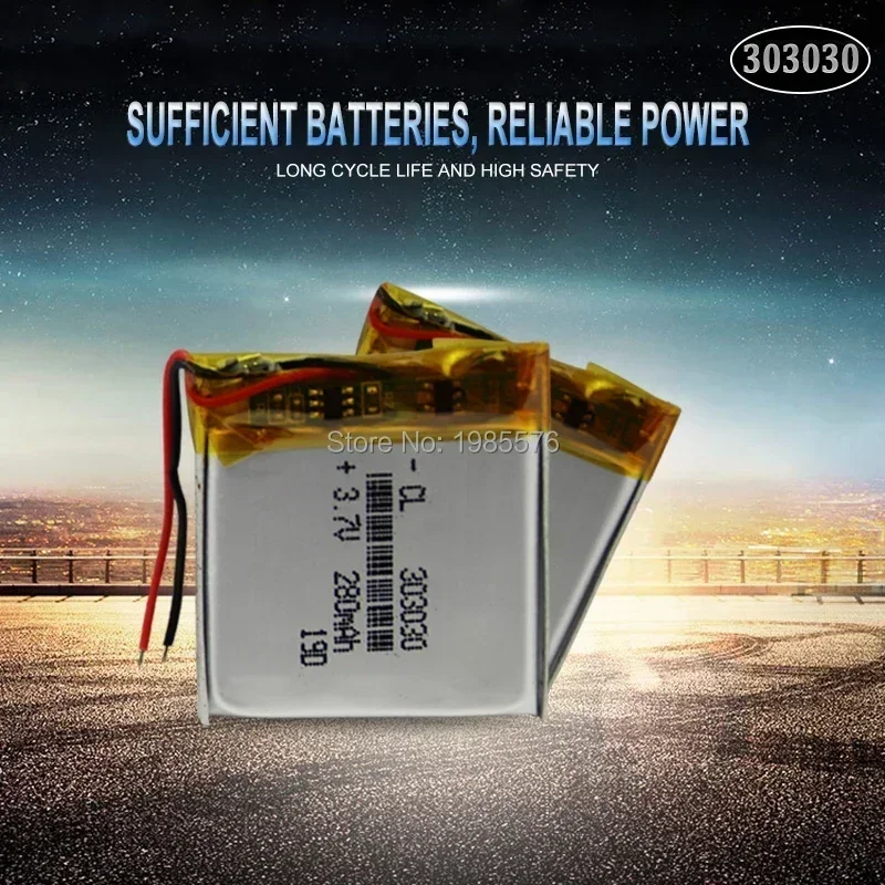 3.7v 210mAh 303030 Rechargeable Lipo Battery For GPS Camera Power Bank Tablet Electric Toys DVD Lithium Polymer Battery