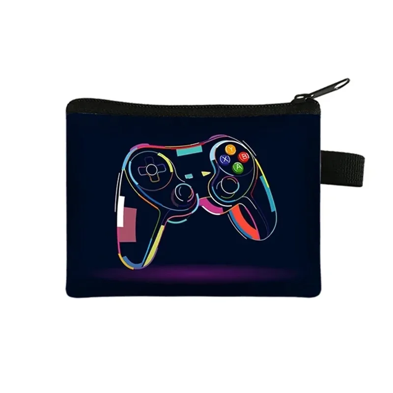 Gamepad Wireless Controller Print Coin Purse Video Game Fans Wallets Gamers ID Credit Card Holder Money Coin Bag Small Pouch