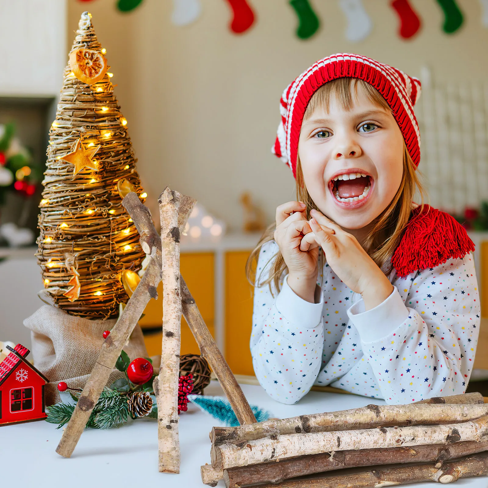 6 قطعة أعواد خشب البتولا أغصان خشبية طبيعية DIY بها بنفسك الحرف ديكور ترتيبات الأزهار صور الدعائم الحدائق الجنية عيد الميلاد الحلي