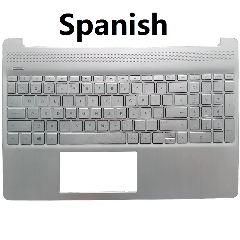 NEUE US/SP/Spanisch Laptop tastatur für HP 15T-DY 15-EF 15S-EQ TPN-Q222 Laptop Palmrest Ober Fall Silber Computer fall L60341-001