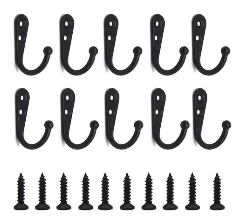 30 Sets Wandhaken aus Legierung mit Schrauben, langlebige Aufhänger für Mantel, Handtuch, Hut, Tasche, Küche, Badezimmer, Aufbewahrung, wandmontiertes Organizer-Rack