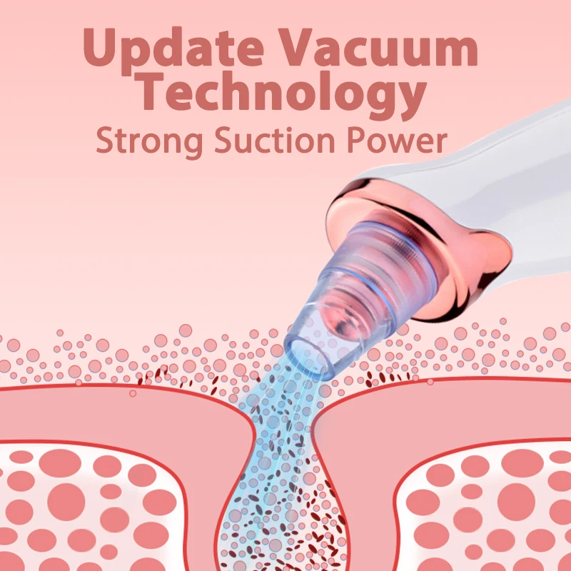 Em estoque transporte da gota rápida 3 modo de sucção máquina de beleza de limpeza facial removedor de pele morta rosto vácuo remoção cravo pele