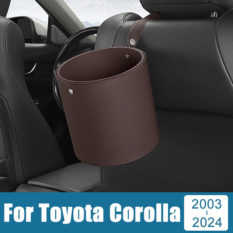 

For Toyota Corolla E210 E150 E180 2003-2008 2010 2013 2014 2020 2021 2022 2023 2024 Car Circular Trash Can Garbage Pocket Bin