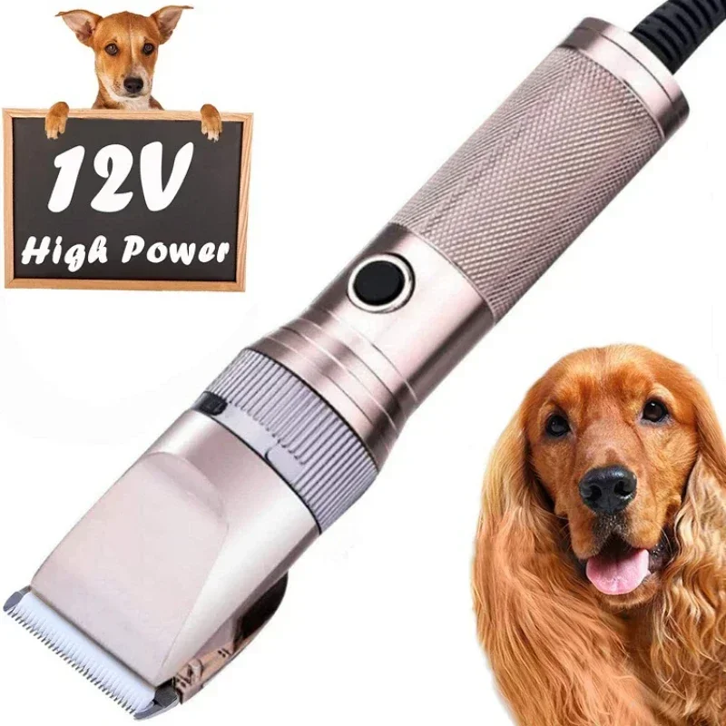 Professional 12V High Power Dog Shaver Cat Pet Grooming Shop Hair Cutter Machine Hair Clipper Hair Trimmer For Animal Farm