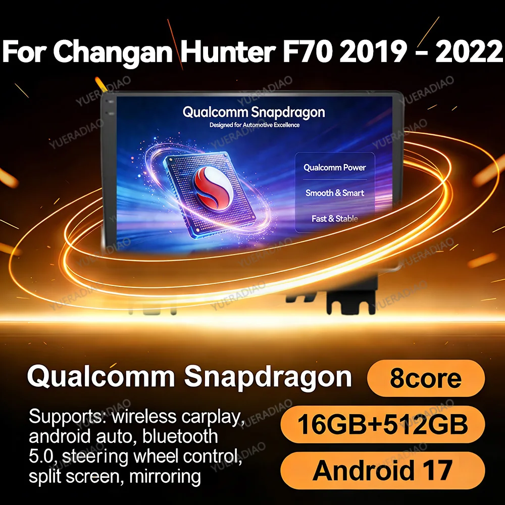 Android 17 Car Radio For Changan Hunter F70 2019 - 2022 QLED GPS NAVI 4G WIFI Multimedia Stereo Video Player 2DIN Head Unit BT