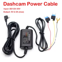 Hardwire Cable Wire Kit, Mini Micro Tipo-C USB Power, Câmera do carro DashCam, Gravador de Vídeo DVR, 12V-24V a 5V, 2.5A