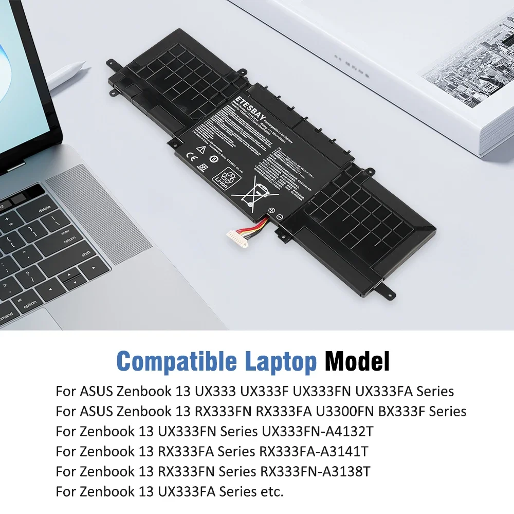 ETESBAY C31N1815 Per ASUS Zenbook 13 UX333 UX333F UX333FN UX333FA RX333FN RX333FA U3300FN BX333FN Serie UX33 Batteria Del Computer Portatile