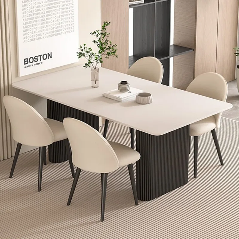 Rectangle Restaurant Dining Table Cheap Aesthetic Modern Luxury Large Dining Table Universal Mesas De Comedor Salon Furniture