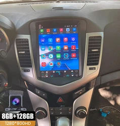 4G+64G Stereo Android 15 For Chevrolet Cruze J300 2008-2014 for Tesla Style Car 4G GPS Navi Player Radio Carplay 2 Din Autoraido