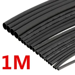 1 metre/grup 2:1 siyah 1 2 3 5 6 8 10mm çap isı Shrink Tubing boru tüp Sleeving Wrap tel satmak DIY bağlayıcı onarım