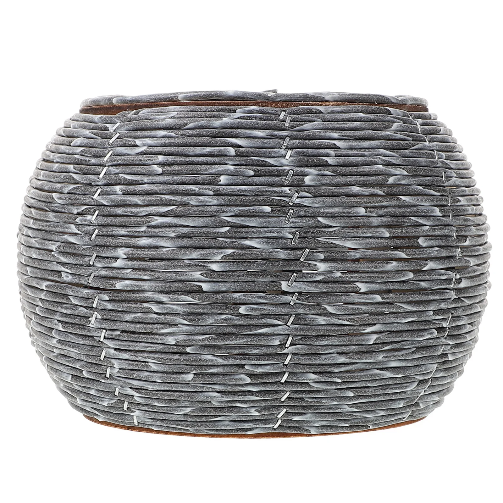 

Plastic Woven Plant Pot Basket Sturdy Flower Pot Holder Indoor Planter Holder for Home Office Decoration Woven Plant Basket