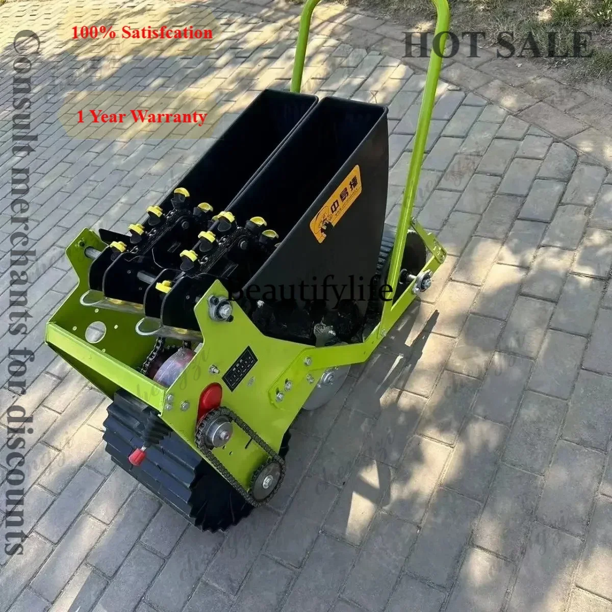 A55  Garlic Precision Planter Hand Push Garlic Planting Machinery Human Hand Push