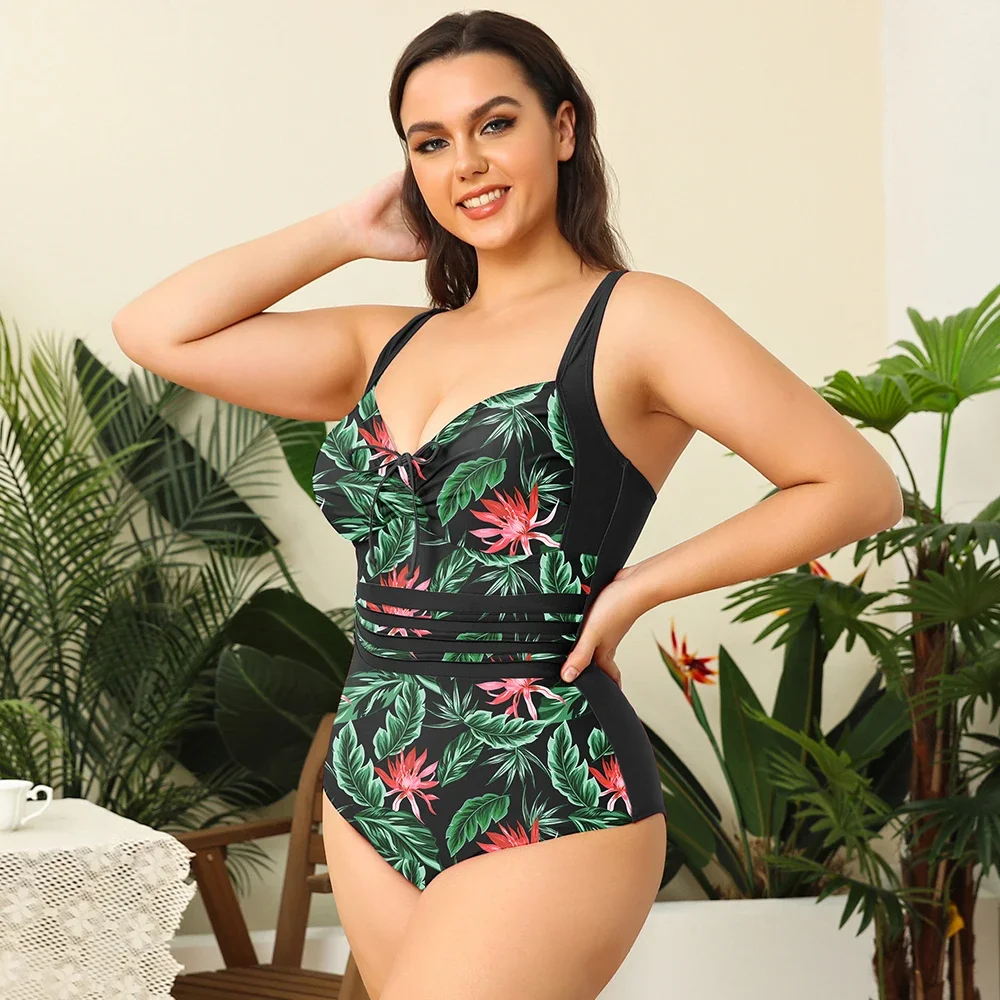 Women's oversized swimsuit, new elegant bikini set, sexy swimsuit, one-piece thick swimsuit