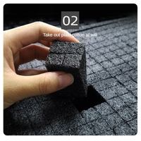 50x30cm Pick Pluck Plaid Pearl Cotton Insert Hard Case High Density Pre-Cut Toolbox Foam Precorted Shadow Foam Lining Packaging