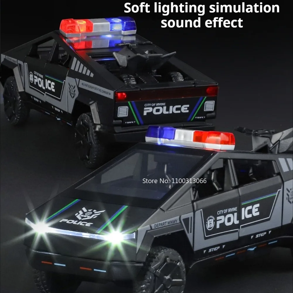 1:32 Legering Diecast Pickup Santana Speelgoed Modellen Auto's Lichte Muziek Miniatuur Politieauto Wiel Trek Voertuigen Kind Volwassen Geschenken