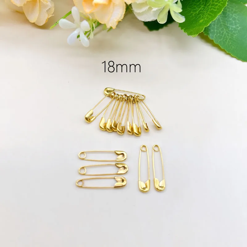 200pcs Black/Silver/Golden Accessories Safety Pins Wedding for Jewelry Making Mini Safety Pins 18mm Safety Pind Pins Pincushions