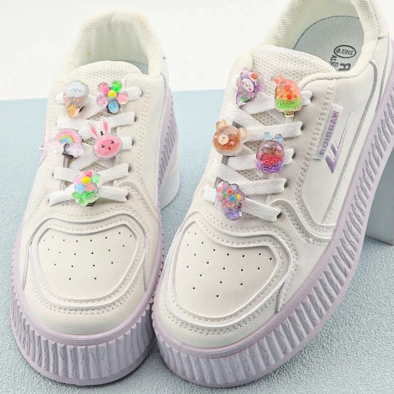 

1 шт., радужная пряжка для обуви, съемные подвески для обуви, украшения, шнурки, декоративный зажим, детский блестящий блестящий принцесса, мороженое