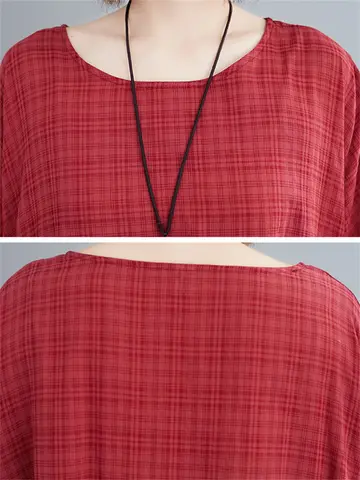 महिलाओं के लिए 2025 ग्रीष्मकालीन कॉटन विंटेज शॉर्ट स्लीव सॉलिड कलर ड्रेस कैज़ुअल लूज़ लॉन्ग ब्लैक ड्रेस फेम रोब एलिगेंट क्लोथिंग 10 best sales महिलाओं के लिए ढीले कपड़े - №4