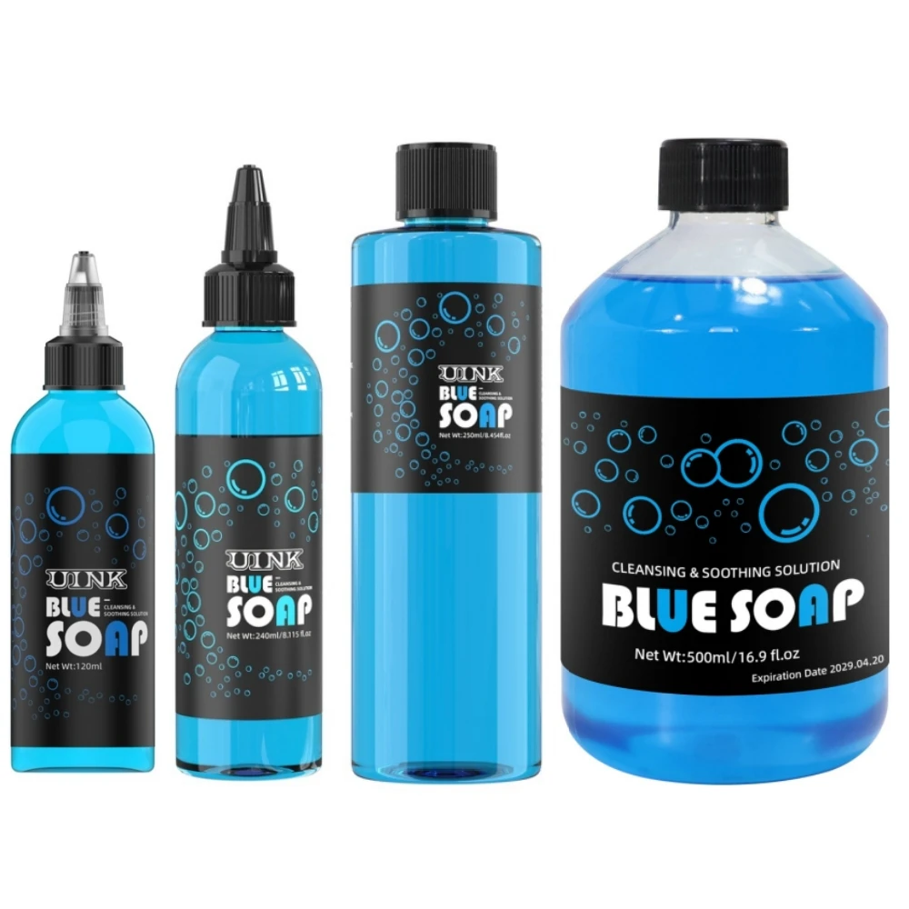 500ml 120ml Capacity Specification Green Blue Soap Cleaning Supplies With Foaming Pot Tattoo Supplies Kit For Beginners Artists