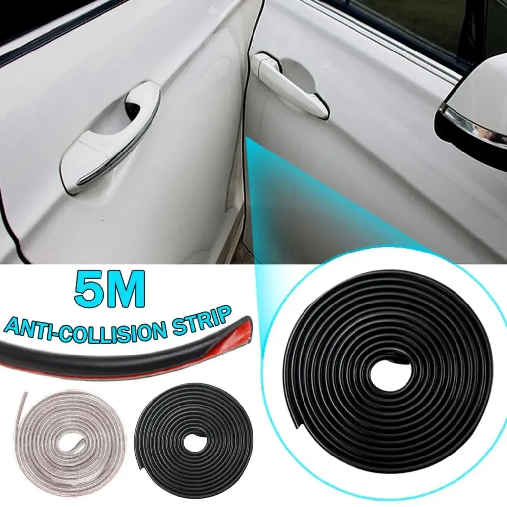 5M Universal Car Door Protector U Shape Auto Door Edge Guards Rubber Trim Sealing Anti Scratch Protection Seal Strip Cover