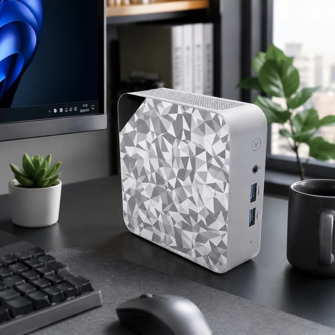 High Performance Intel N150 Colorful Mini PC Win11 16GB 1/2TB SSD WiFi6 BT5.2 4K Pocket PC for Business & Graphic Design