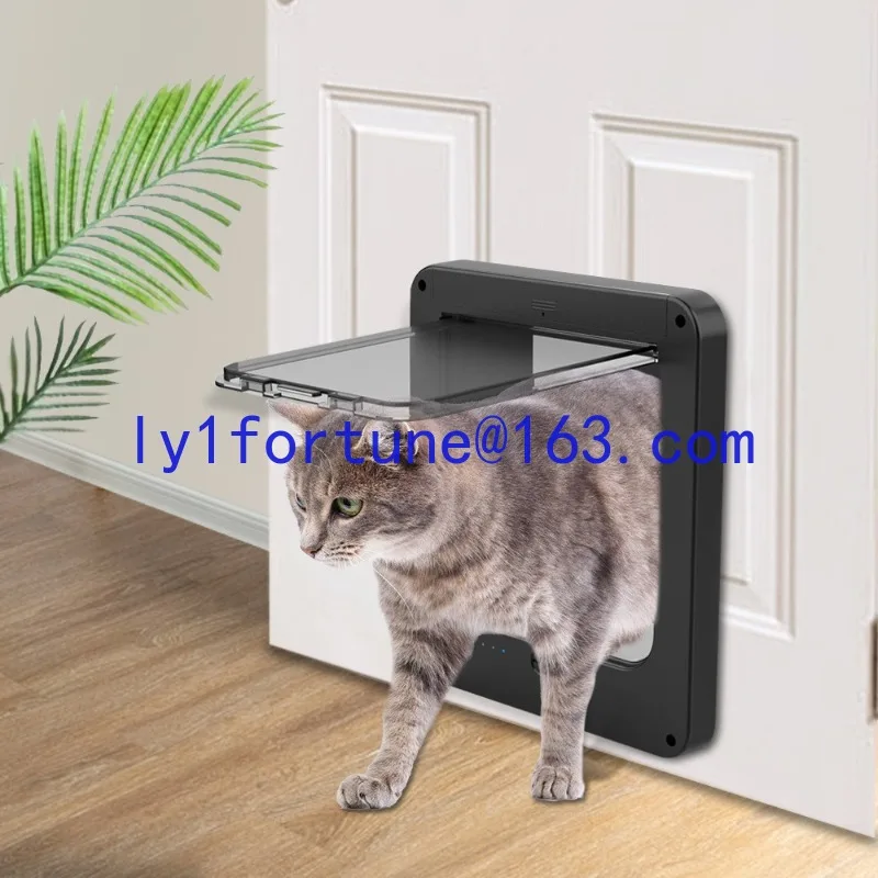 New cat door cat hole, intelligent automatic sensor door can control the direction of entry and exit pet door