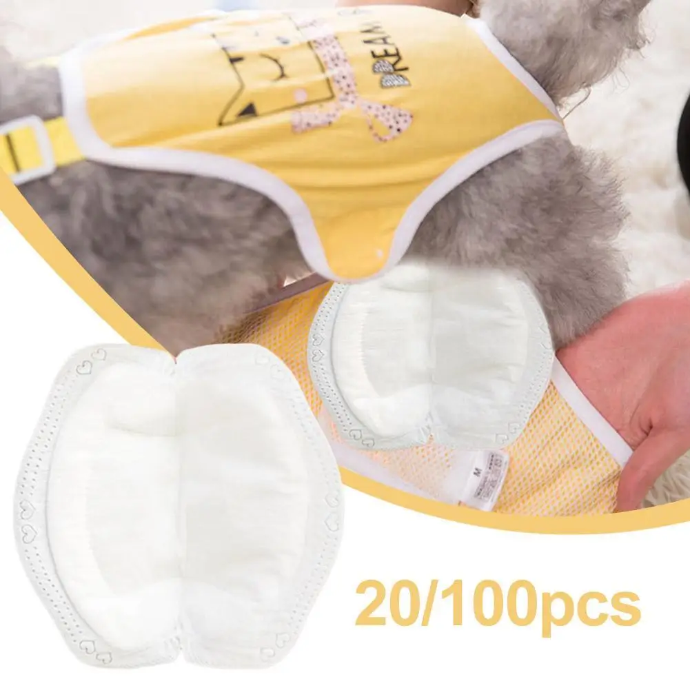 20pcs Dog Diaper Diapers for Female Dog Shorts Panties Dog Diaper Pad Female Sanitary Pants Disposable Doggie Physiological Pant